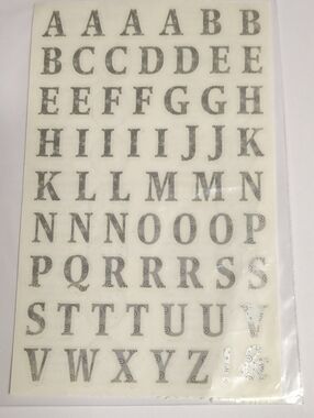 ☀️ Vintage Sandylion Silver Decorative Alphabet Sticker Sheet
